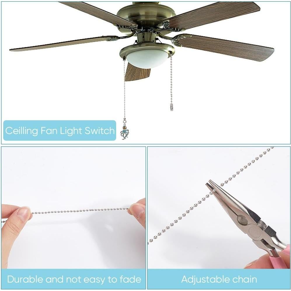 Cadena de Tirar para Ventilador de Techo CRASPIRE 12Pcs Marino