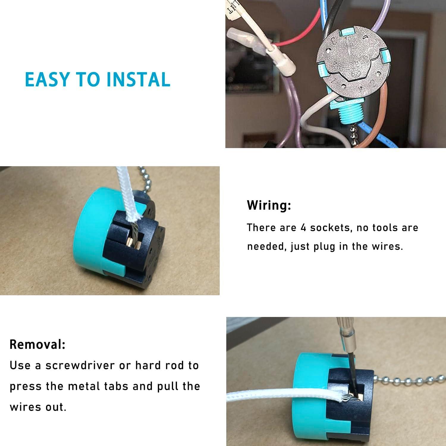 Interruptor de cadena YukiHalu para ventilador de techo 3 velocidades