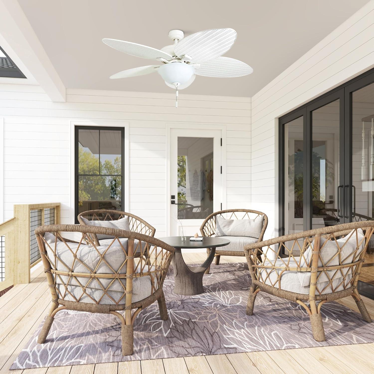 Ventilador de Techo Honeywell Palm Island 132 cm con Luz LED