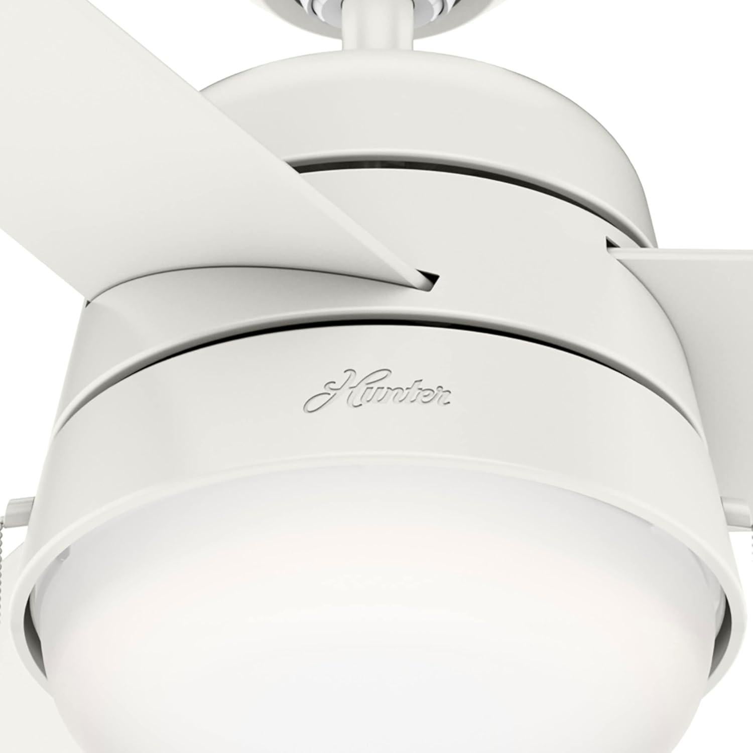 Ventilador de Techo Hunter Aker Blanco Fresco 52" LED