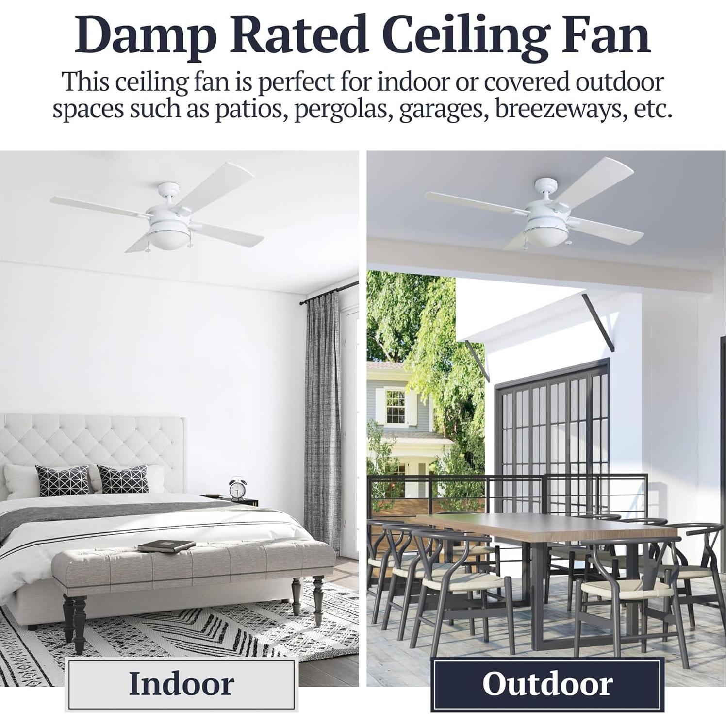 Ventilador de Techo Prominence Home Auletta 132 cm Blanco LED