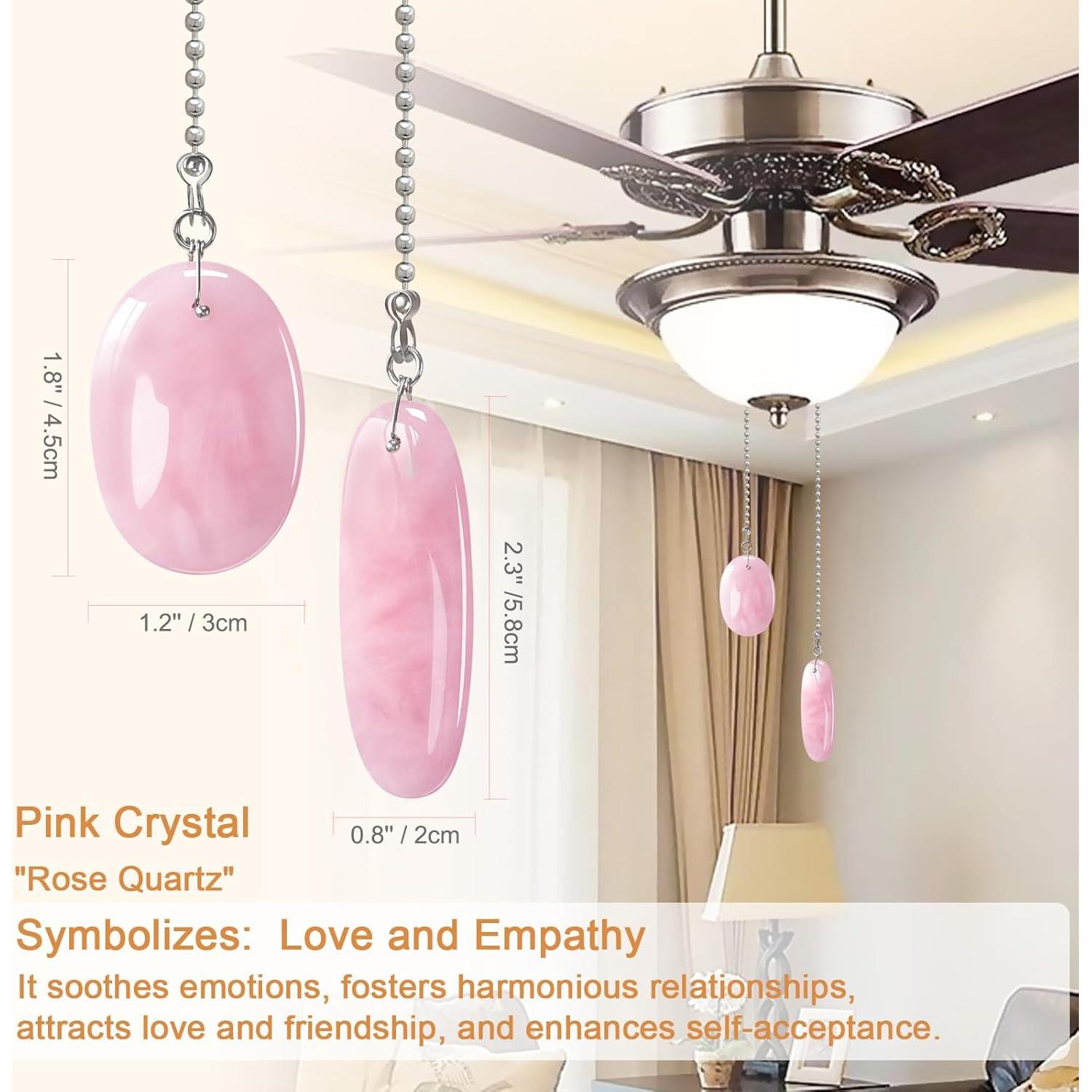 Cadena de Tirar para Ventilador de Techo LEFERS Cuarzo Rosa 31.8cm