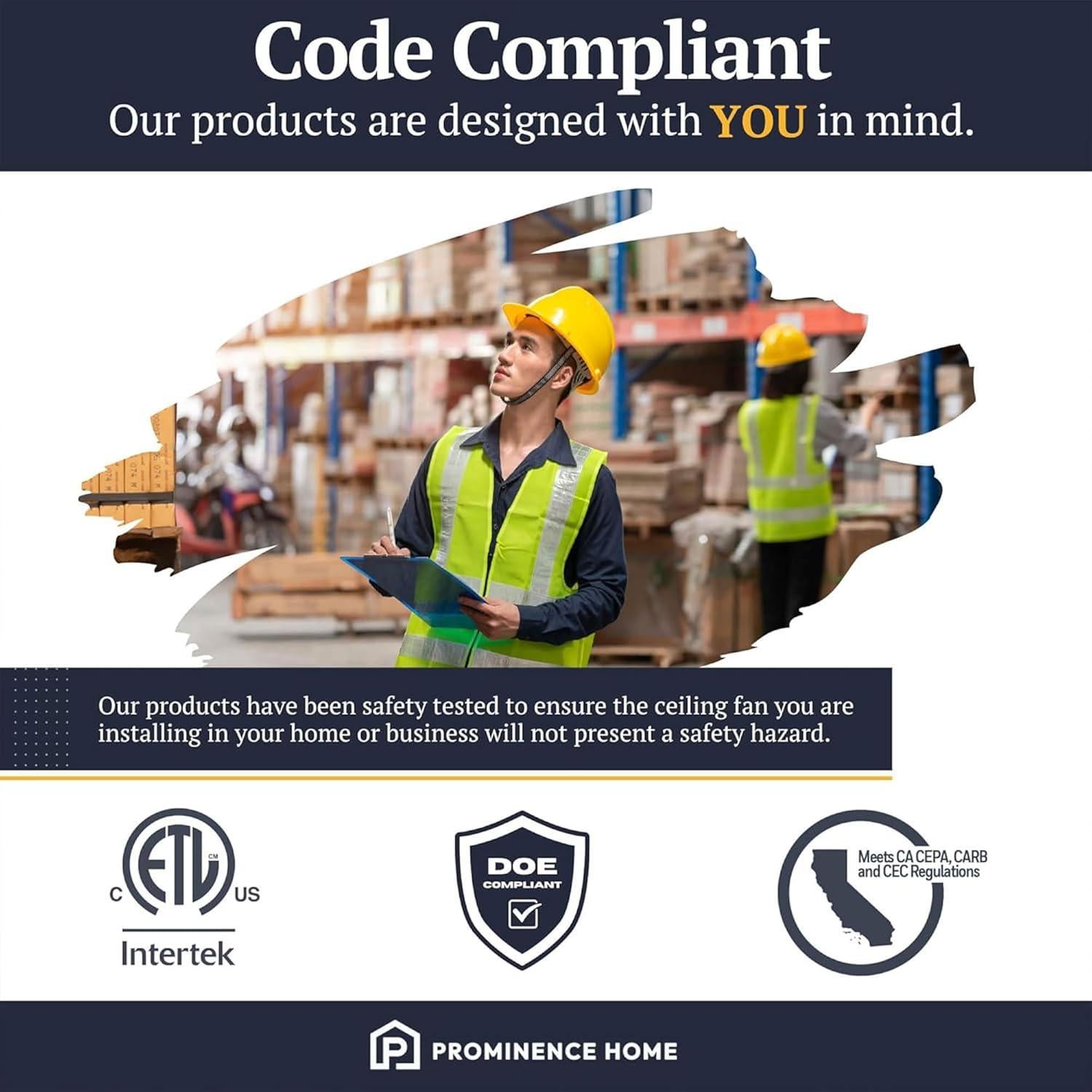 Ventilador de Techo Prominence Home Alvina 44" con Luz LED