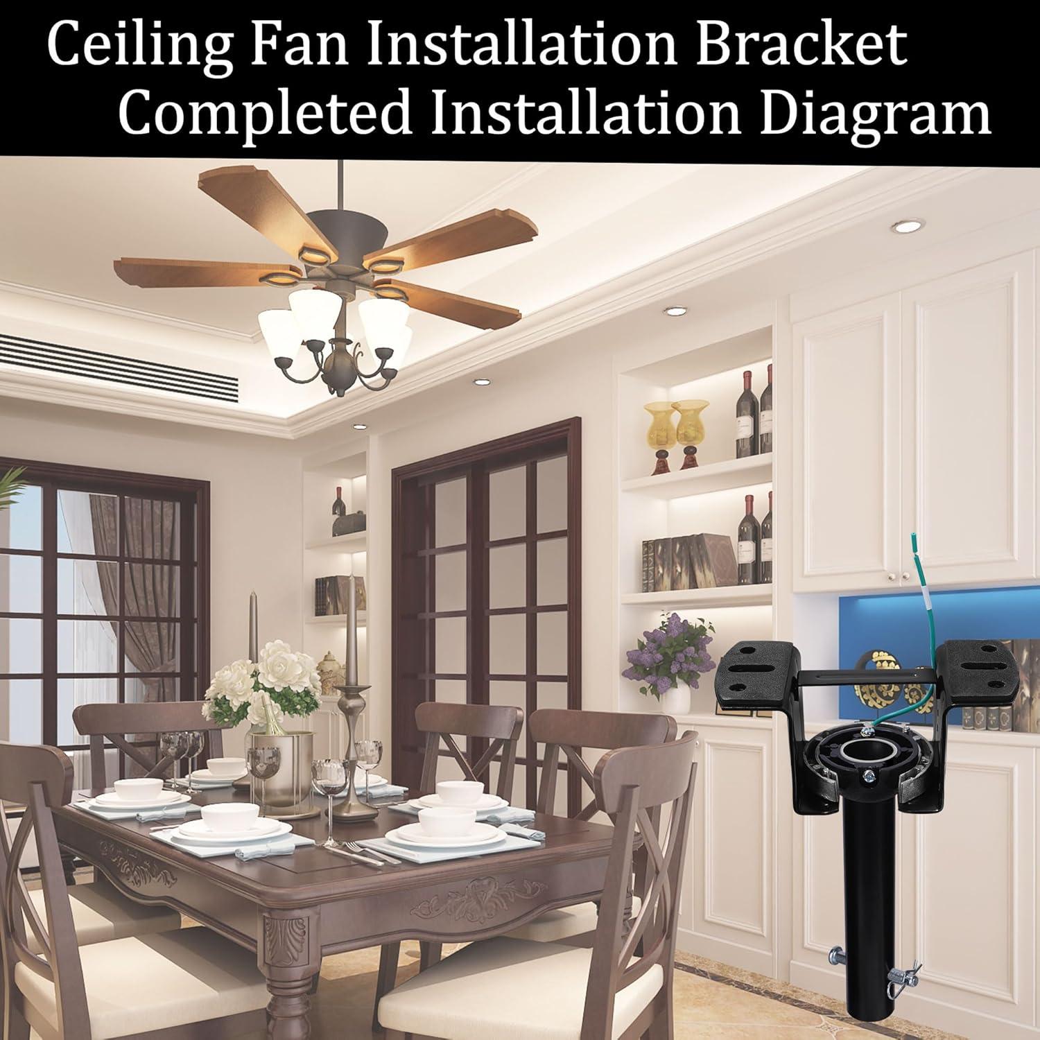 Soporte de Ventilador de Techo Genérico para Techo Inclinado