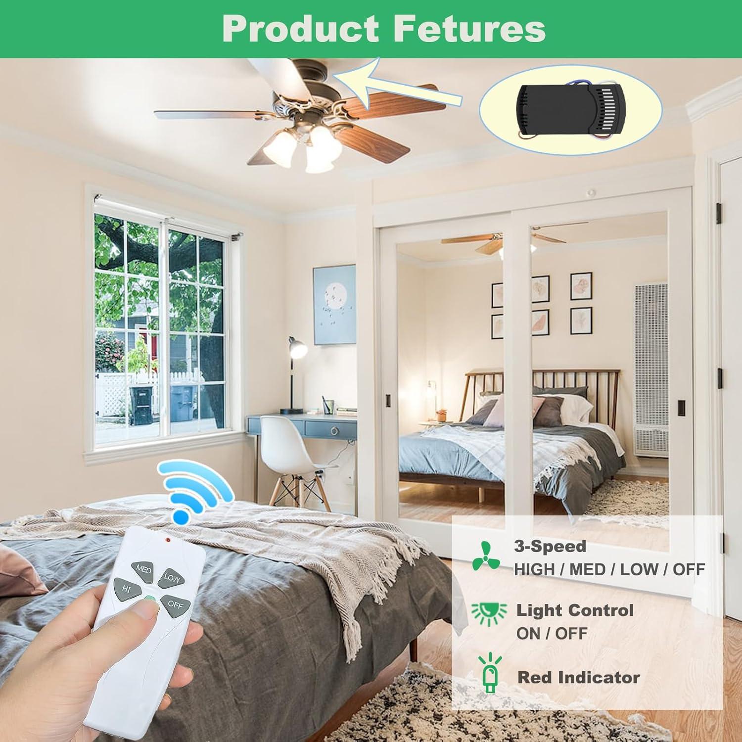 Control Remoto Universal para Ventilador de Techo Prichor RC-53T1