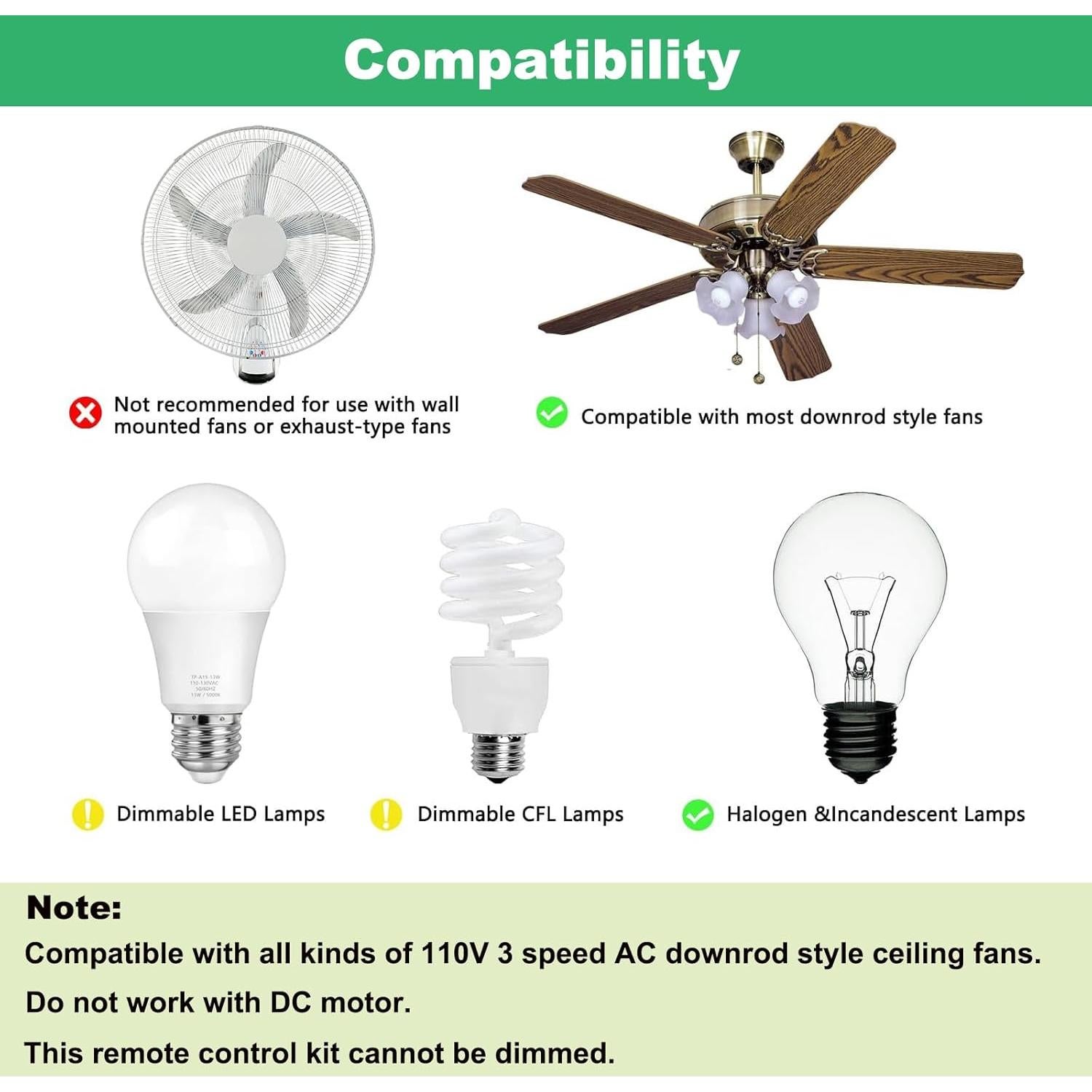 Control Remoto Universal para Ventilador de Techo Prichor RC-53T1