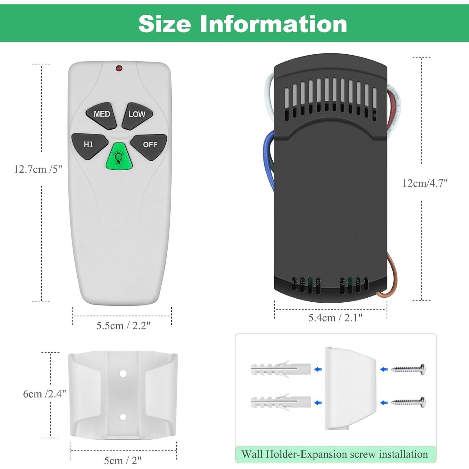 Control Remoto Universal para Ventilador de Techo Prichor RC-53T1