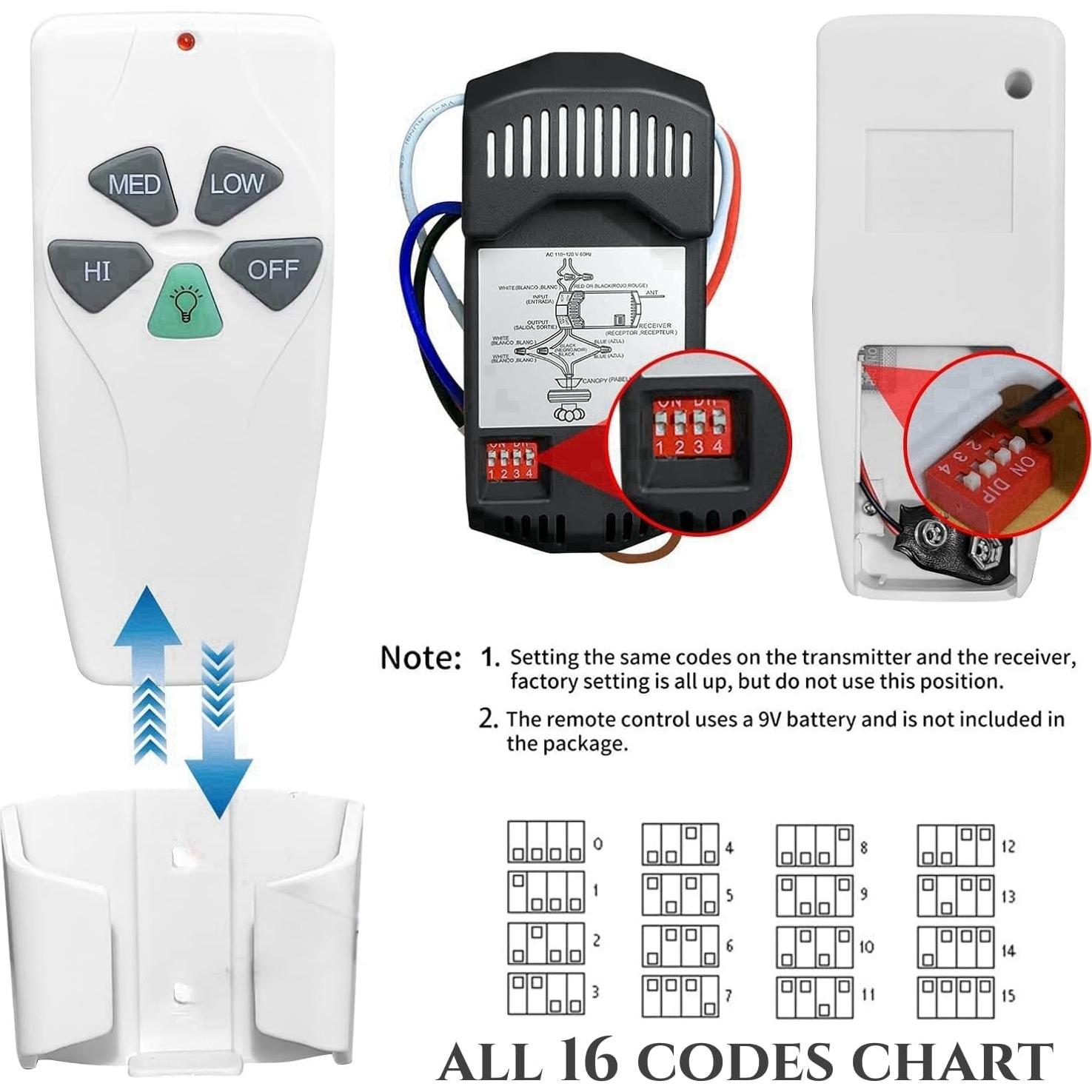 Control Remoto Universal para Ventilador de Techo 53T Sunmerit