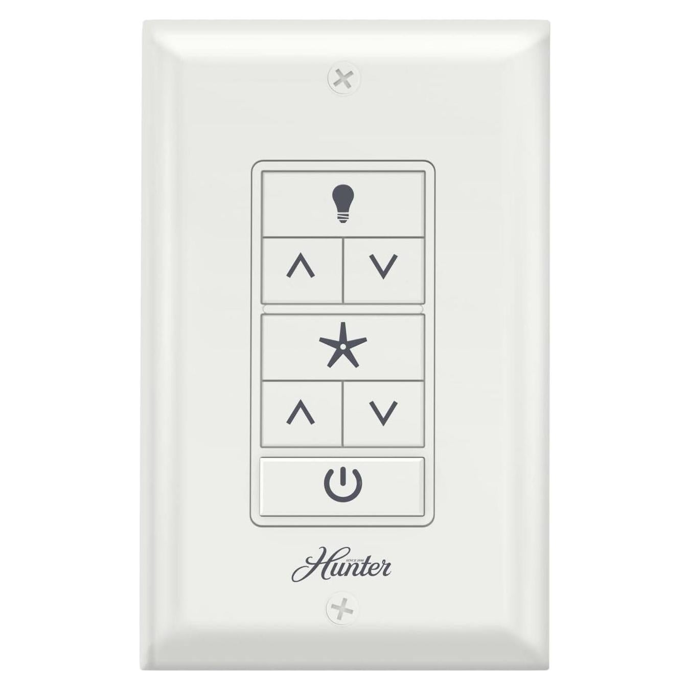 Control de Pared Hunter 99815 para Ventilador y Luz Blanco