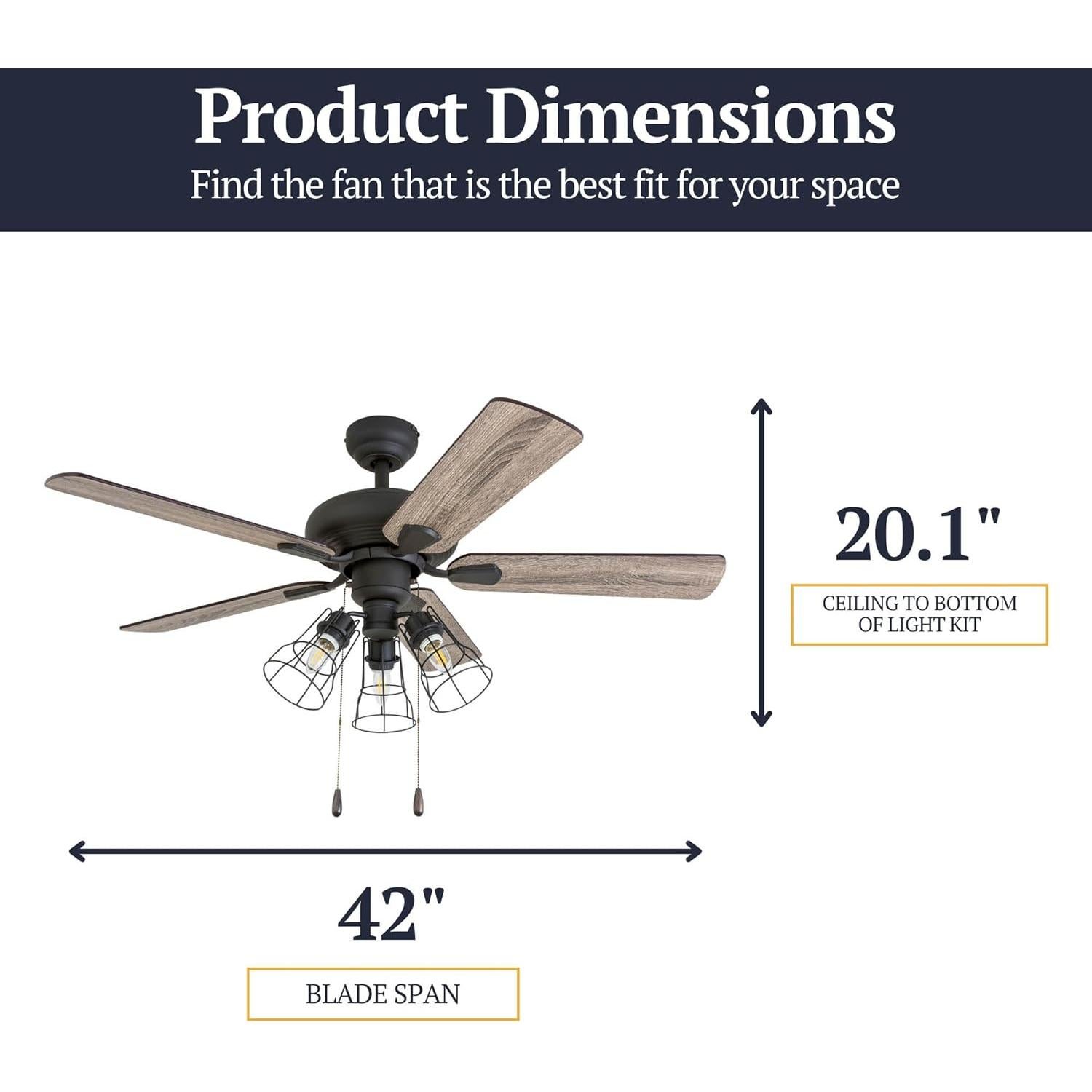 Ventilador de Techo Prominence Home Madison County 42" Bronce