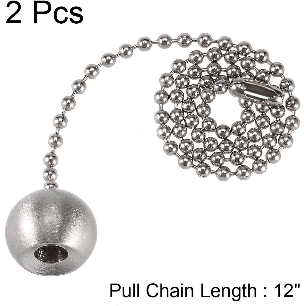 Cadena de Tirador Decorativa uxcell de Níquel Cepillado 30 cm - Paquete de 2