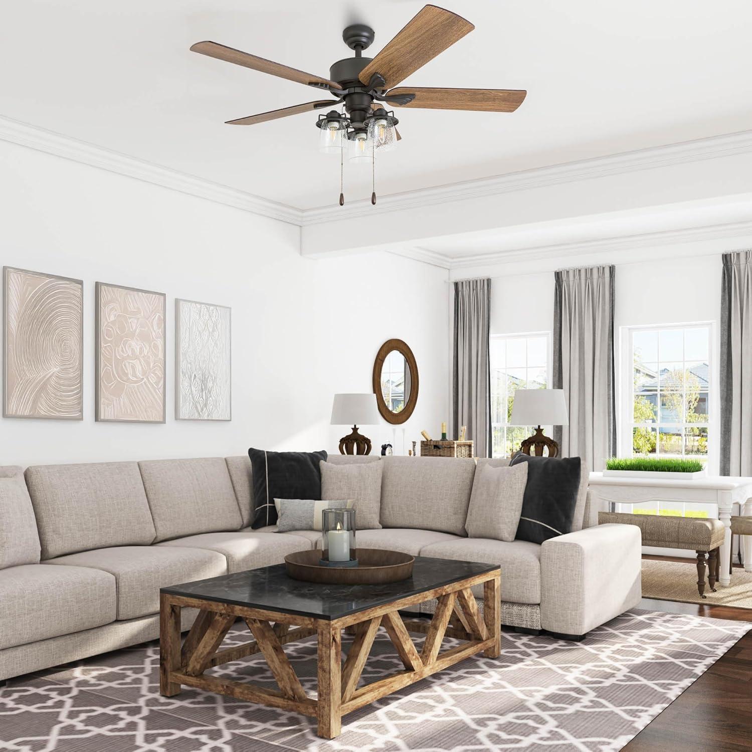 Ventilador de Techo Prominence Home River Run 52" Bronce LED