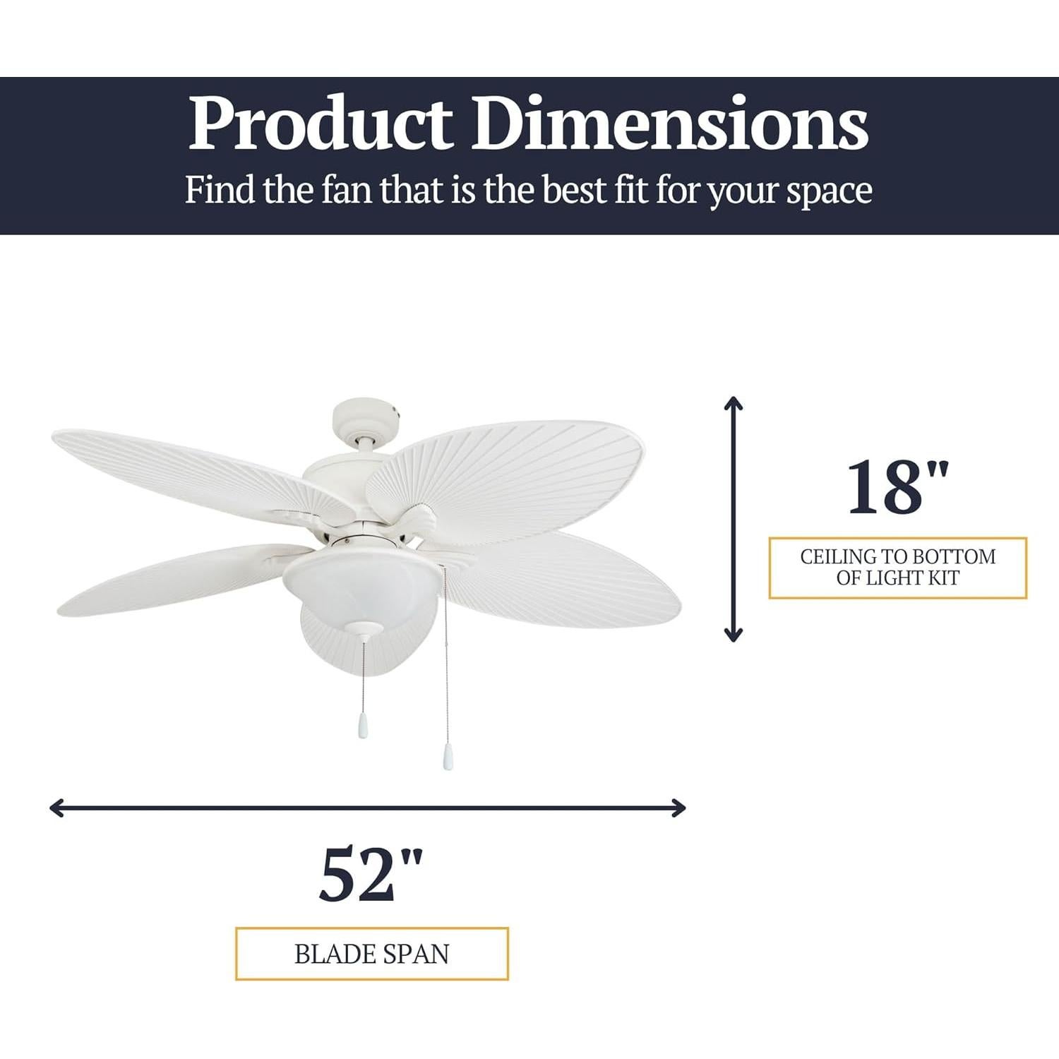 Ventilador de Techo Tropical Prominence Home Solana 132 cm Luz