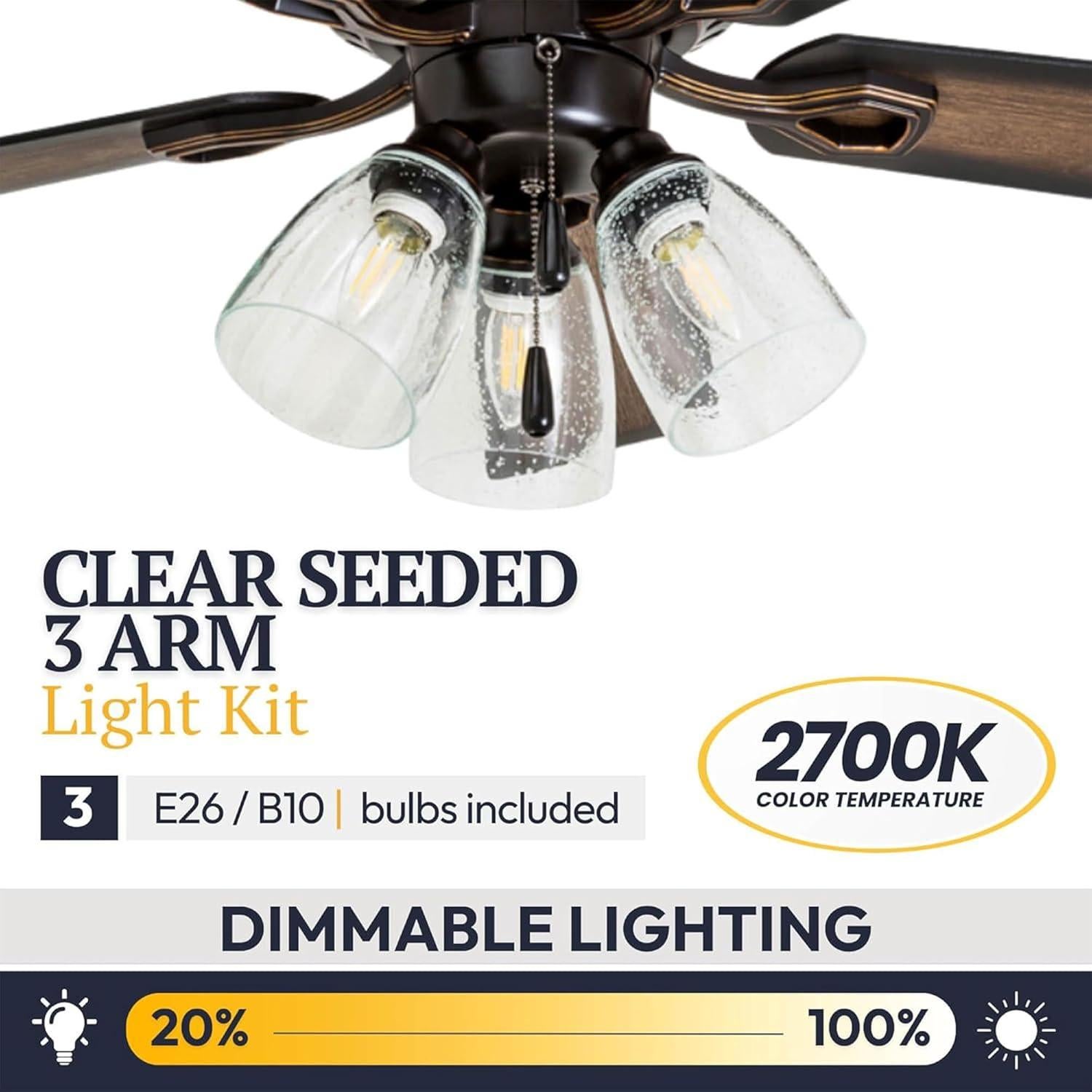 Ventilador de Techo LED Prominence Home Glenmont 52" Bronce