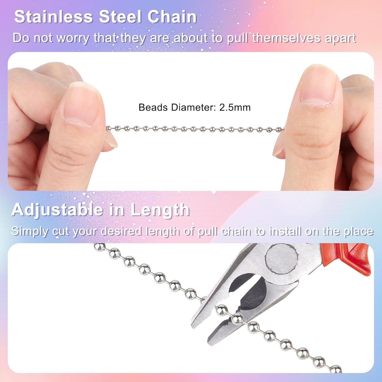 Cadena de Tirar para Ventilador de Techo Ethanberg Cristal AB 2 Piezas