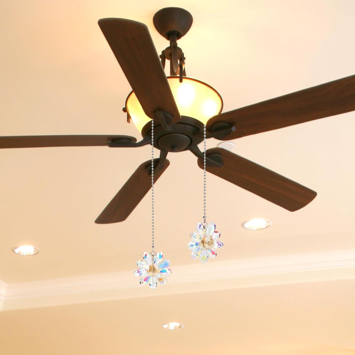 Cadena de Tirar para Ventilador de Techo Ethanberg Cristal AB 2 Piezas