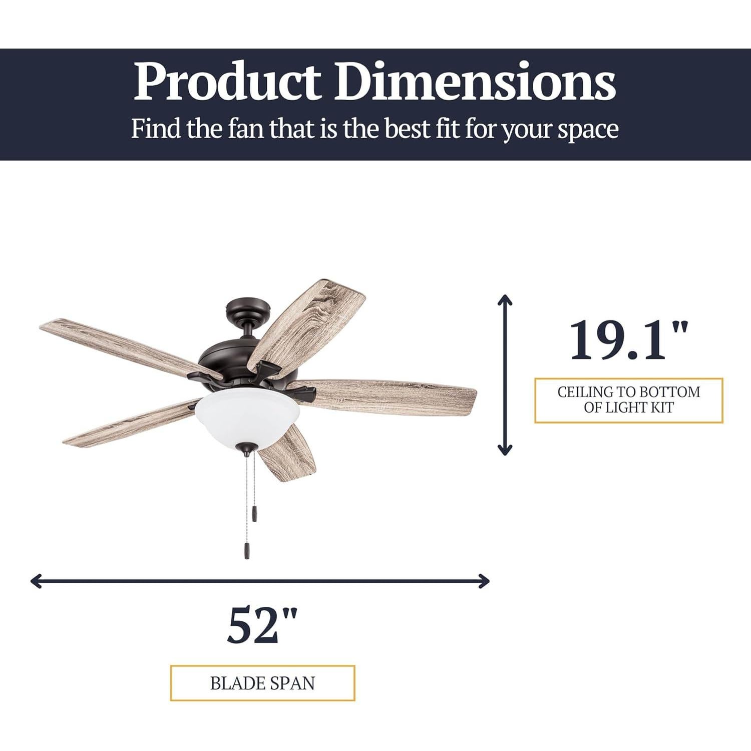 Ventilador de Techo LED Prominence Home Cannes 52" Bronce