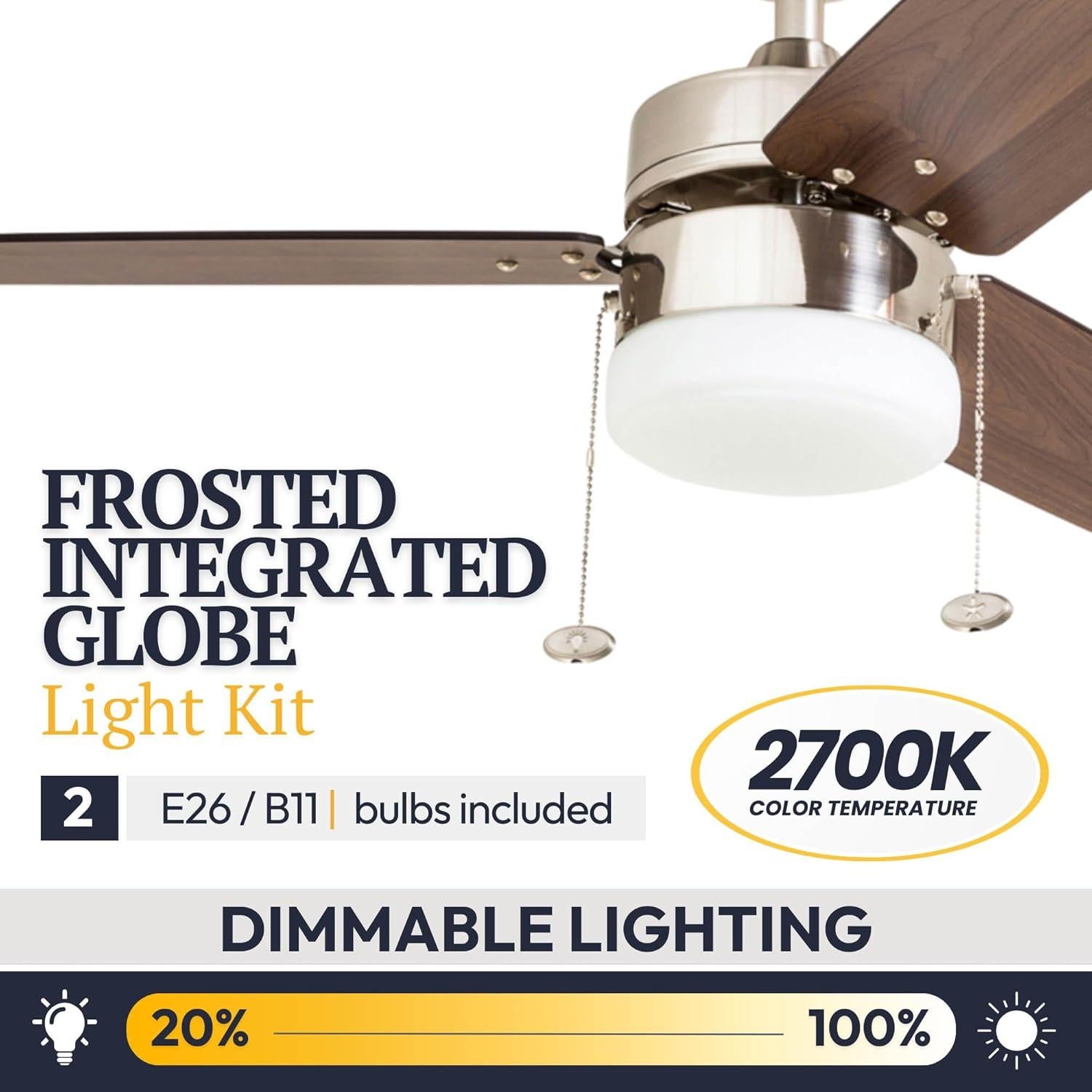 Ventilador de Techo Prominence Home Reston 106.68 cm LED Níquel