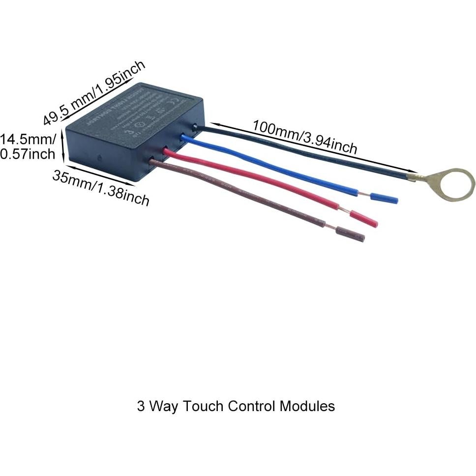 Kit de 2 Interruptores de Atenuación Táctil Herxsin 3 Niveles
