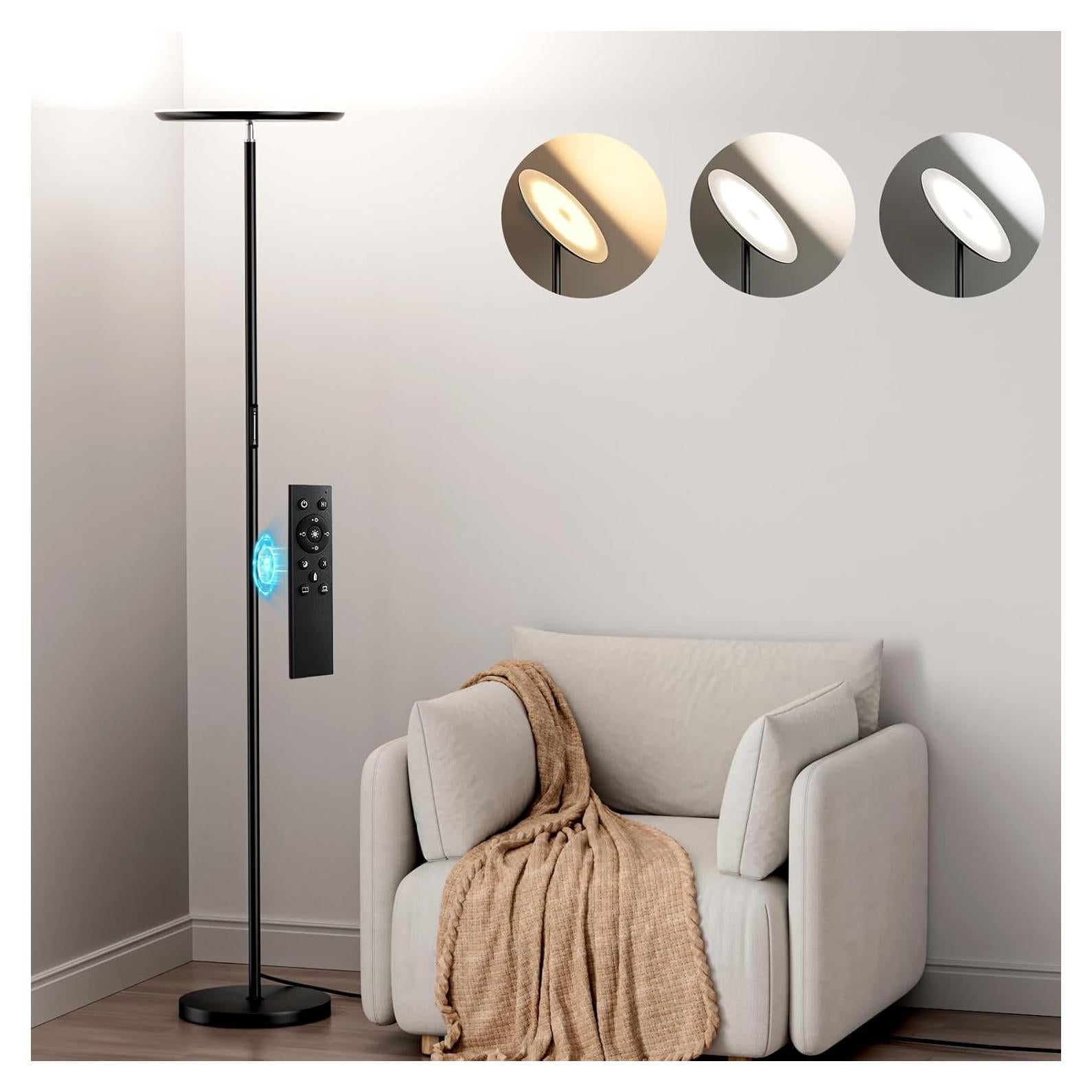 Lámpara de Pie LED PreeOtti 40W Regulable 3 Temperaturas