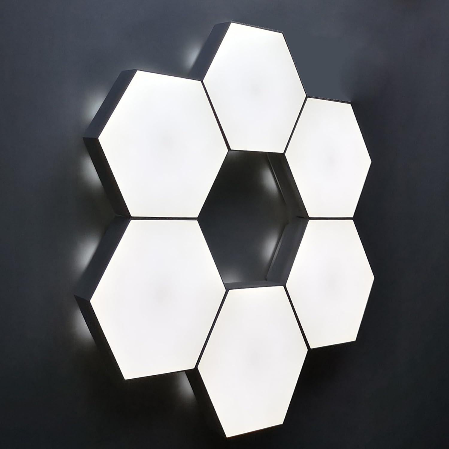 Luz LED Hexagonal Modular Tehoi Táctil Blanca 6 Pcs