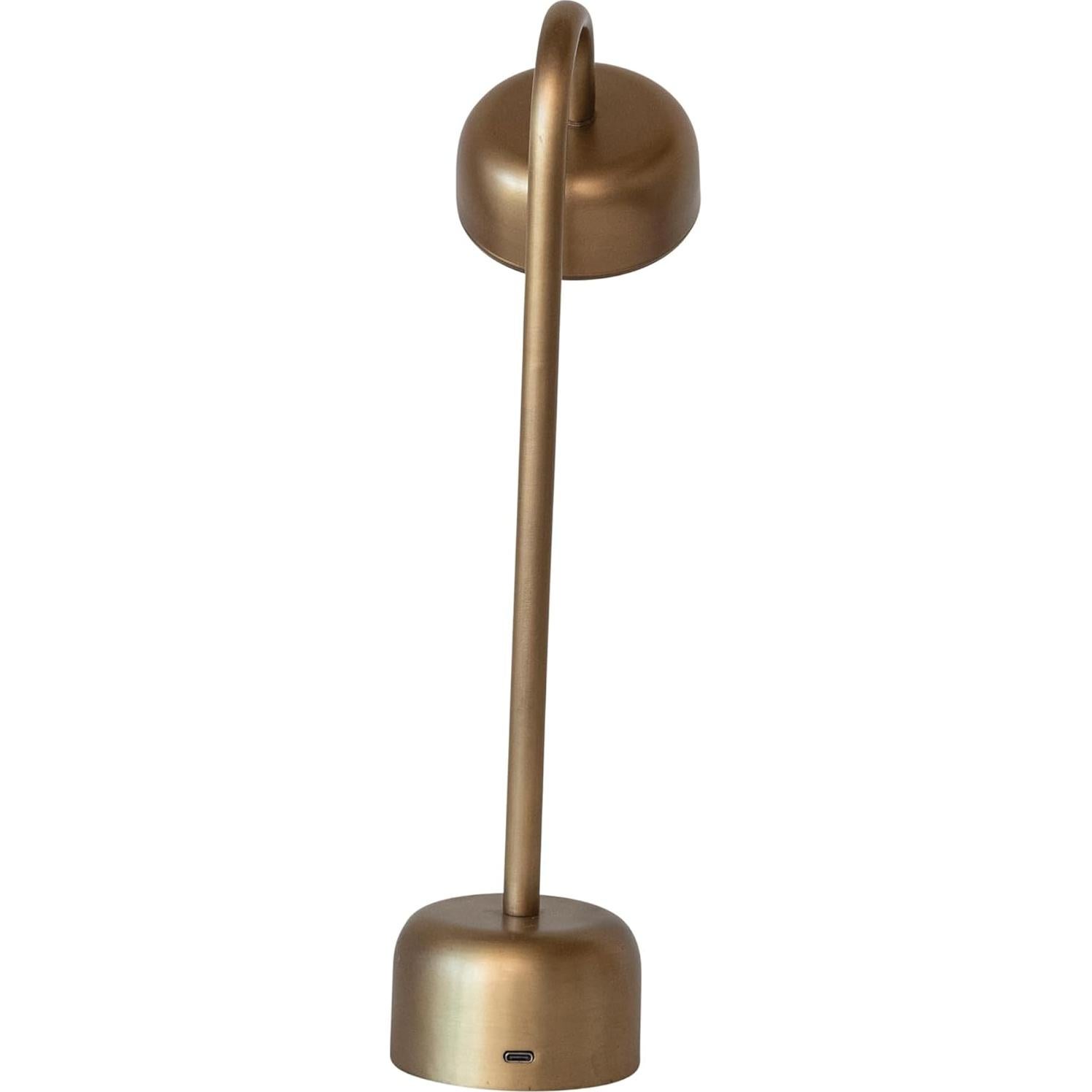 Lámpara de Mesa LED Creative Co-Op Dorada con Sensor Táctil