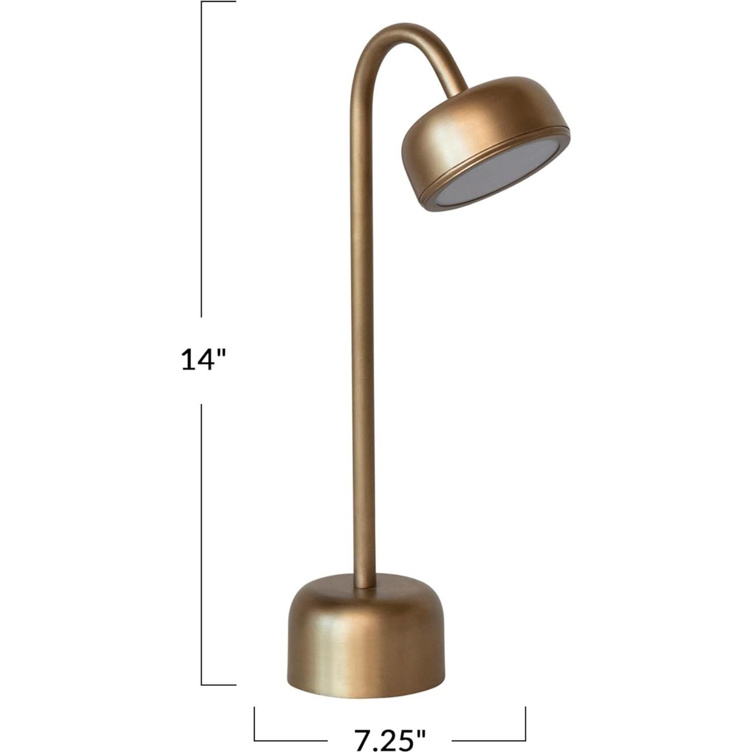 Lámpara de Mesa LED Creative Co-Op Dorada con Sensor Táctil