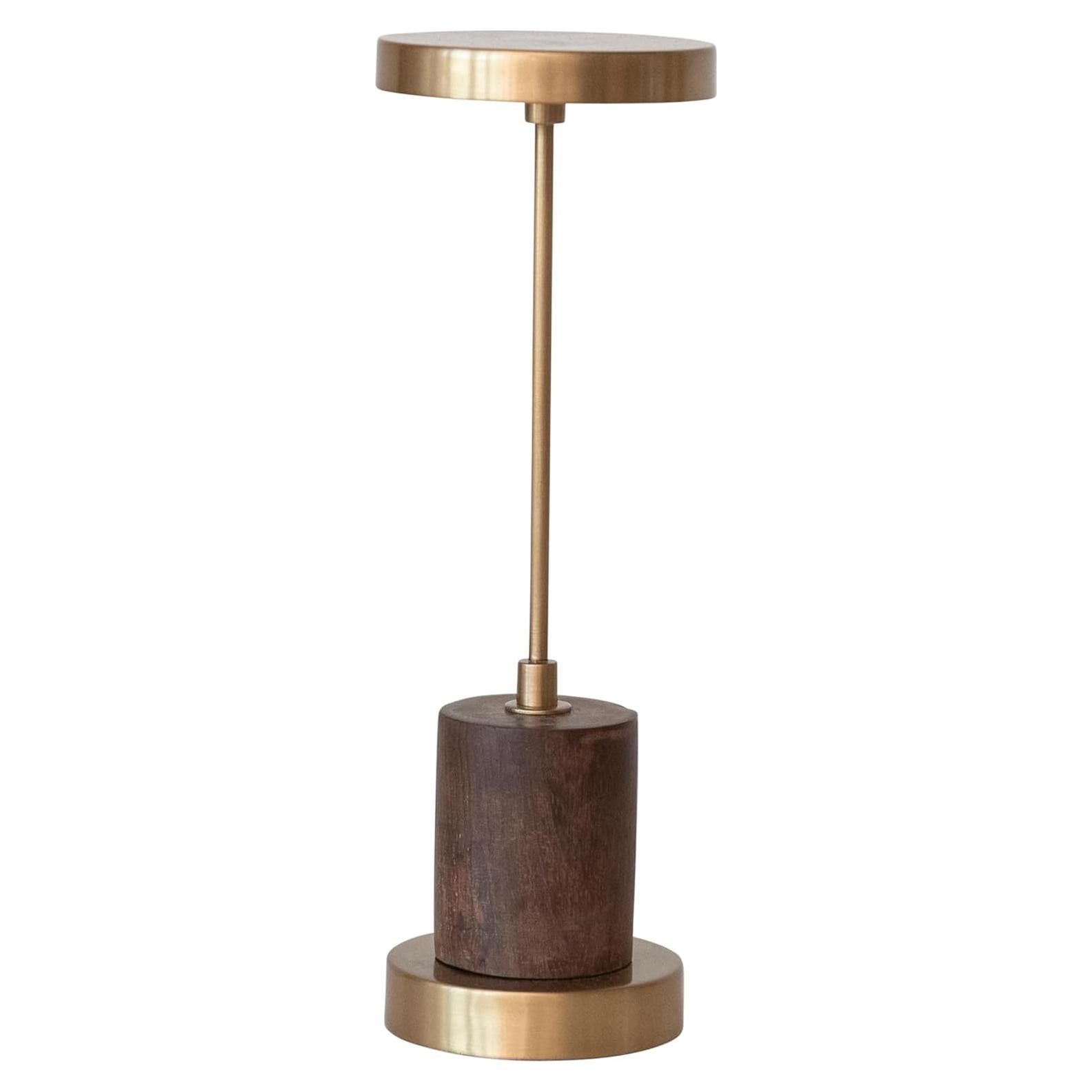 Lámpara de Mesa LED Creative Co-Op Dorada con Sensor Táctil