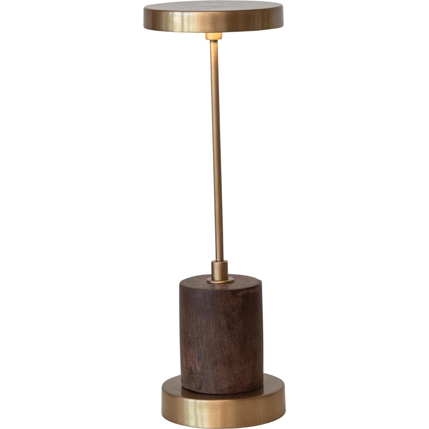 Lámpara de Mesa LED Creative Co-Op Dorada con Sensor Táctil