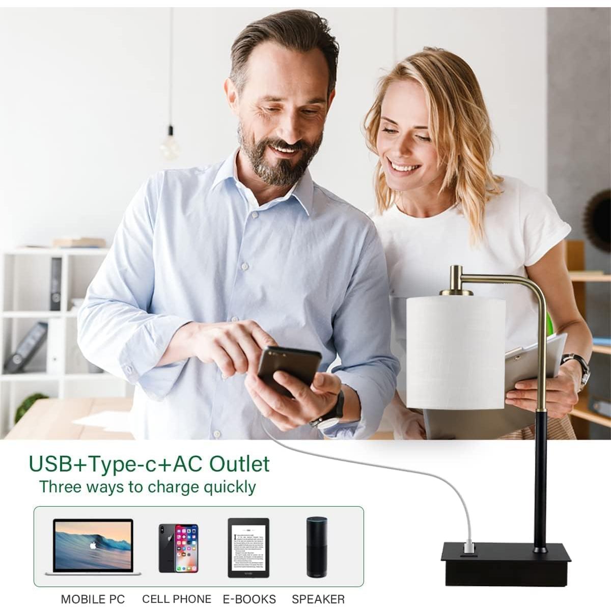 Lámpara de Mesa Táctil Mafeiyan con USB y 3 Niveles de Brillo