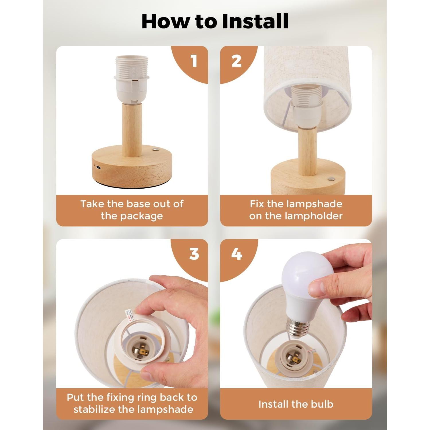 Lámpara de Mesa Inalámbrica Pickrelax STL03 Beige 2700K