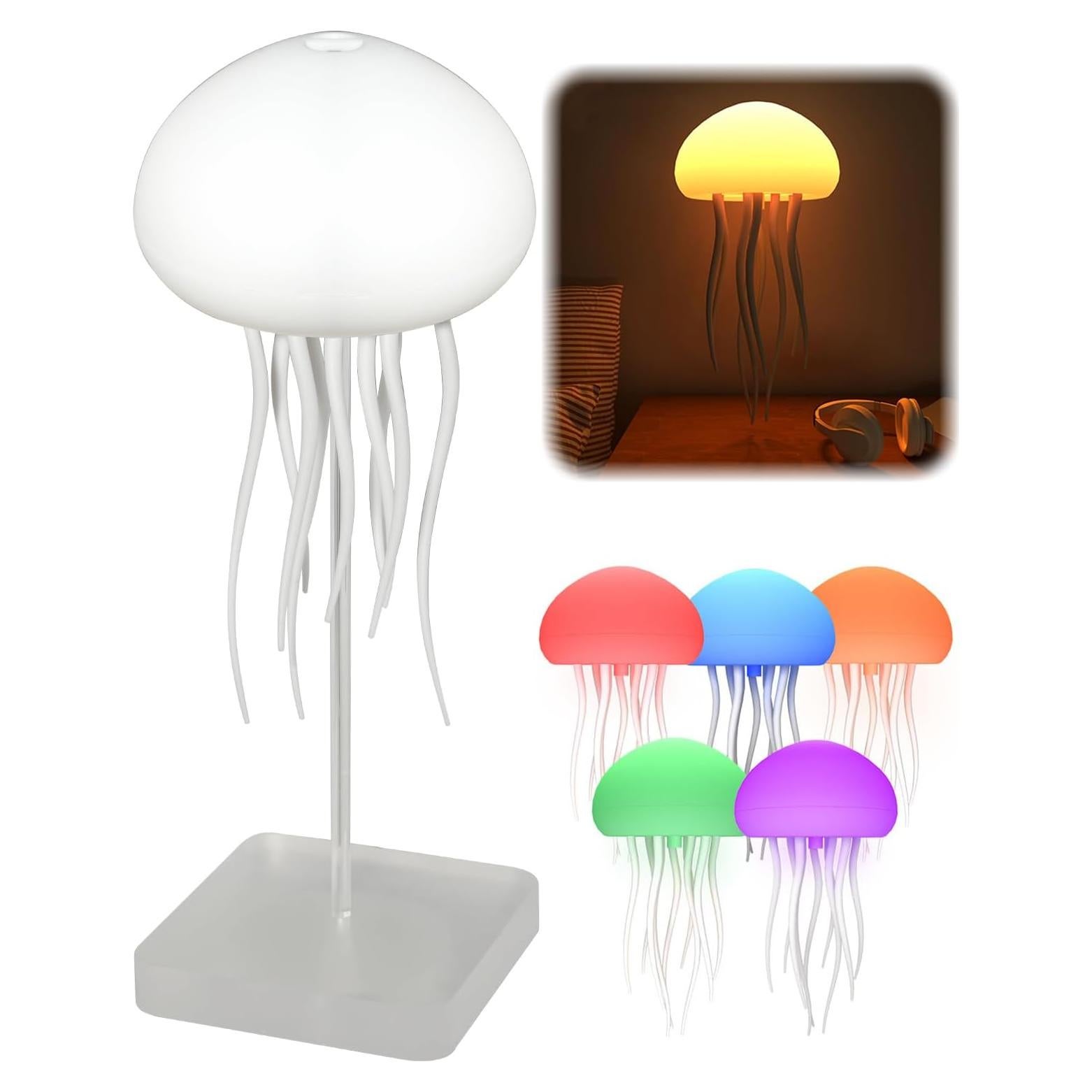 Luz Nocturna LED Medusa Rumexeng con Control de Voz y Carga Inalámbrica