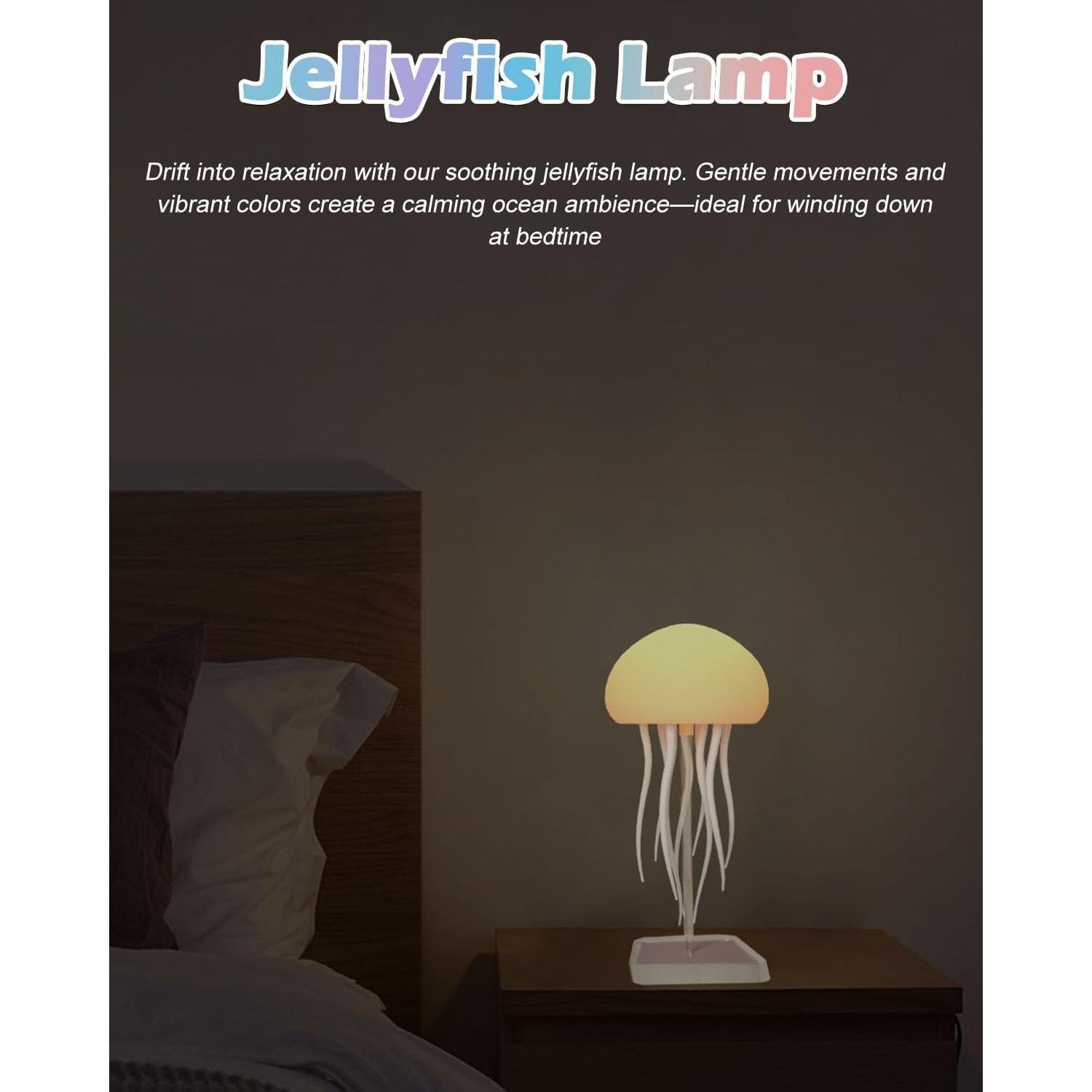 Luz Nocturna LED Medusa Rumexeng con Control de Voz y Carga Inalámbrica