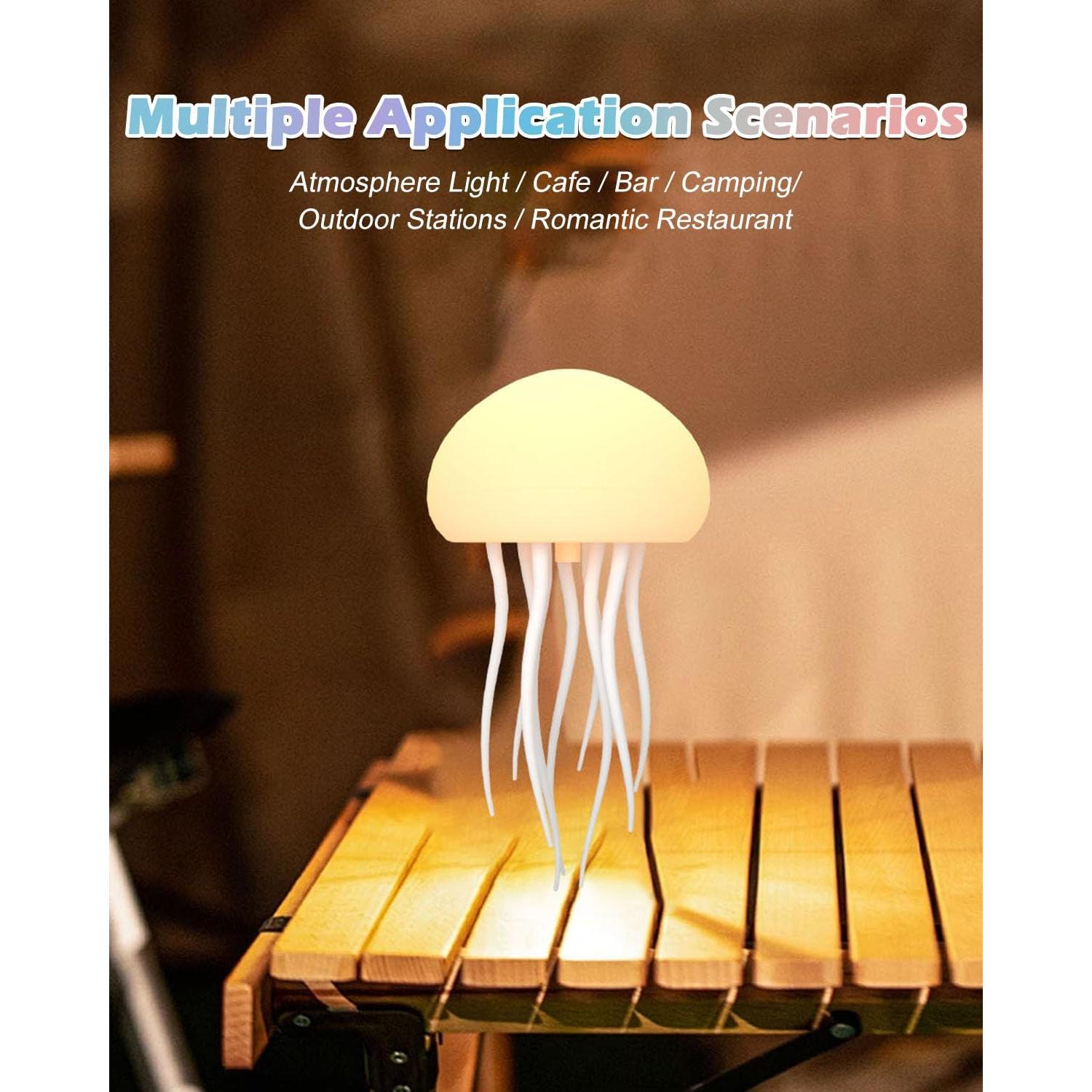 Luz Nocturna LED Medusa Rumexeng con Control de Voz y Carga Inalámbrica