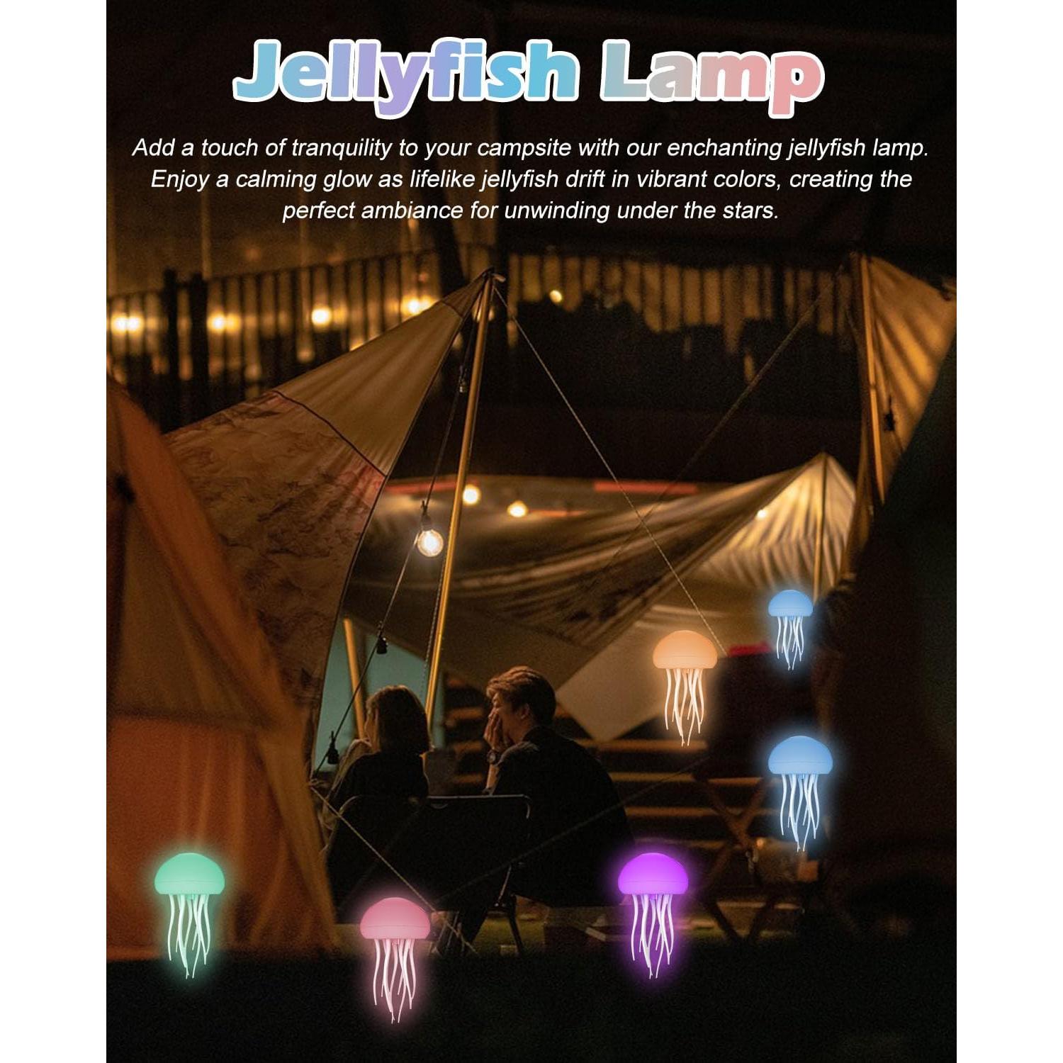 Luz Nocturna LED Medusa Rumexeng con Control de Voz y Carga Inalámbrica