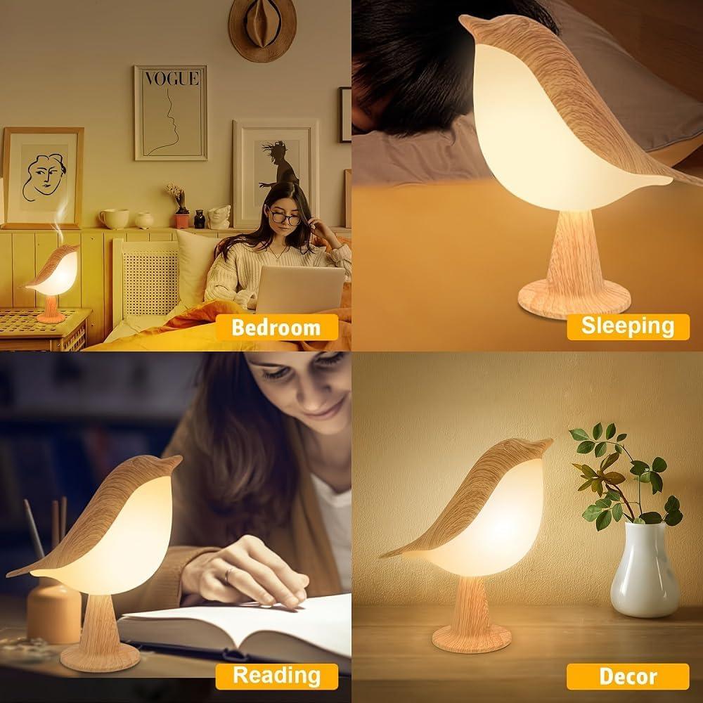Lámpara de Mesa Recargable Deogos Bird - Luz Nocturna Táctil