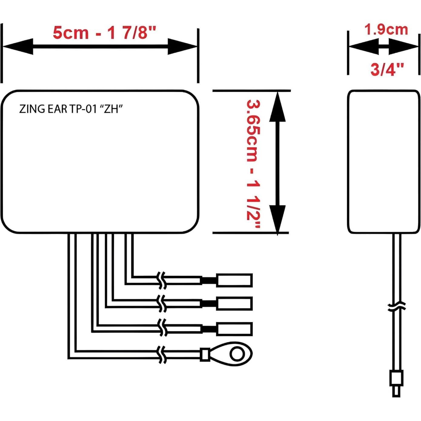 Interruptor Táctil Regulador 150W Zing Ear TP-01 para Lámparas