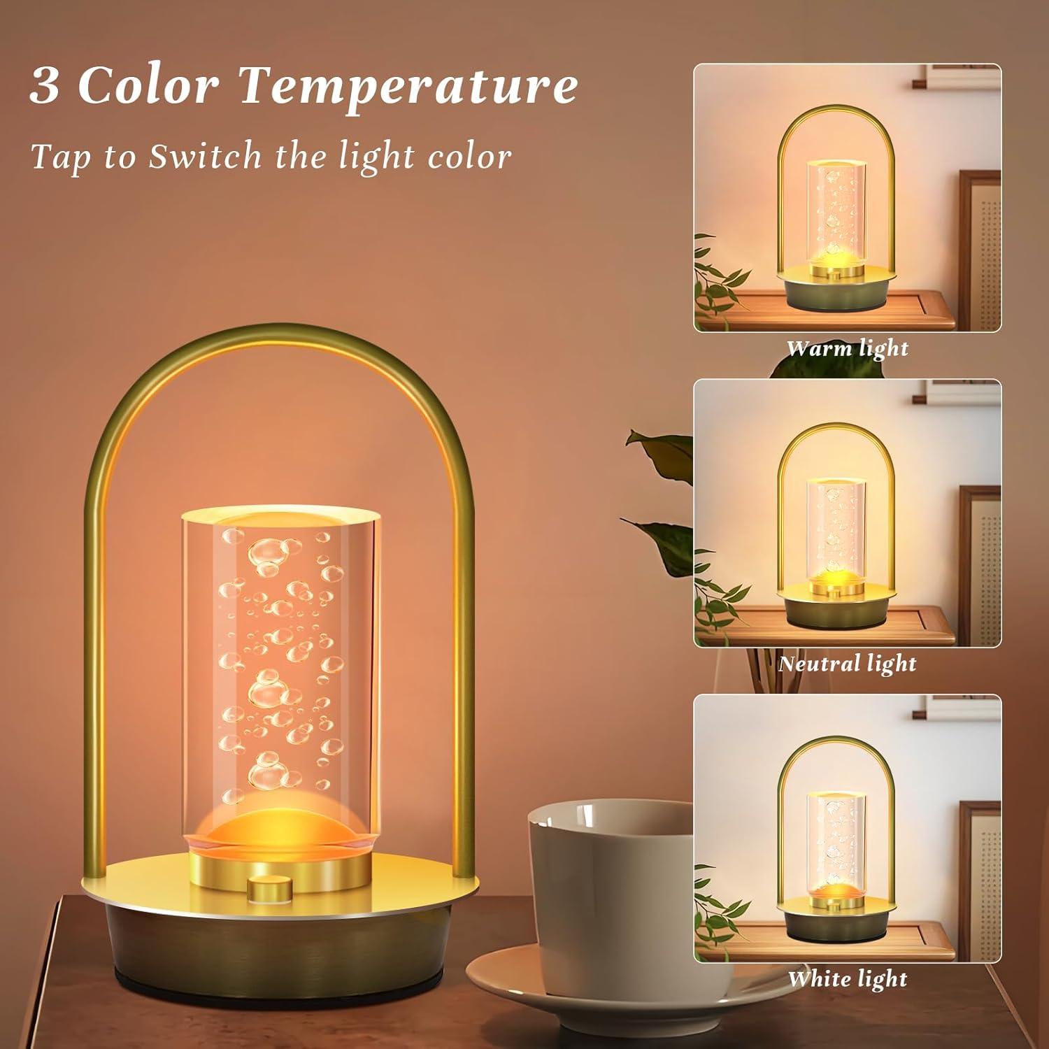 Lámpara de Mesa Inalámbrica AOTEAM A-1 Dimmable 3 Colores