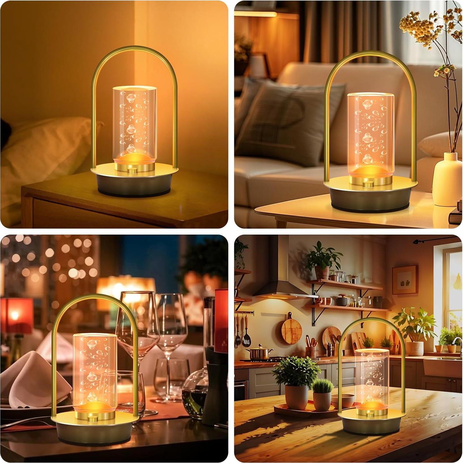 Lámpara de Mesa Inalámbrica AOTEAM A-1 Dimmable 3 Colores