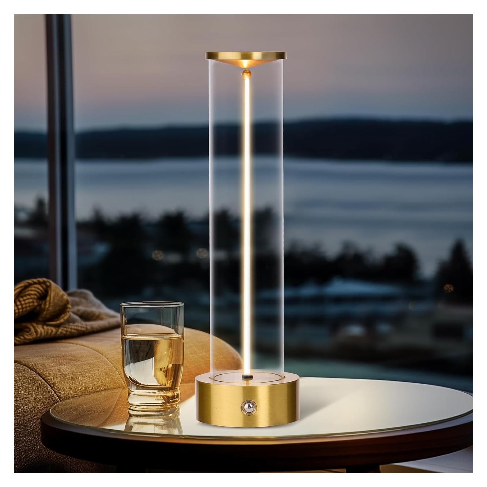 Lámpara de Mesa LED Inalámbrica MKIIACH Oro 2000mAh Táctil
