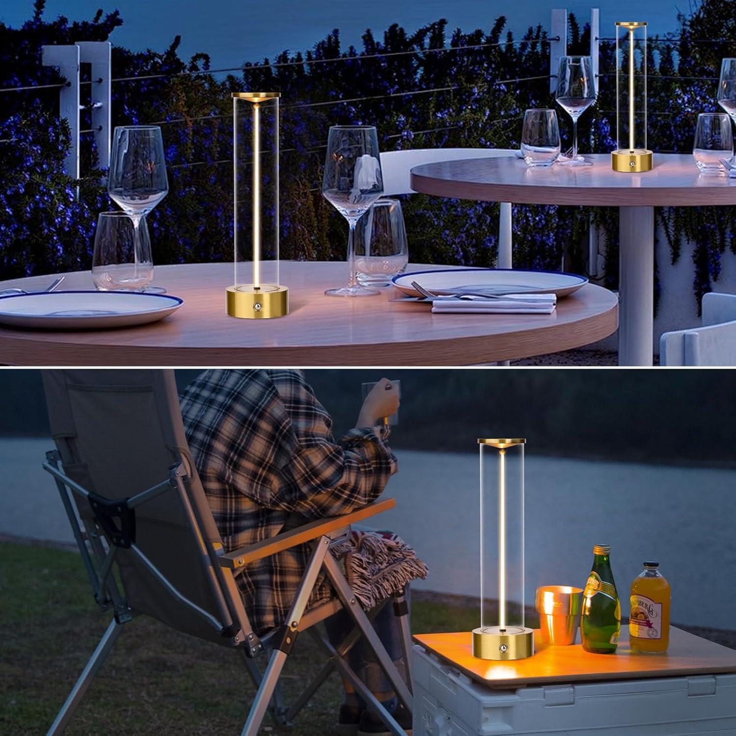 Lámpara de Mesa LED Inalámbrica MKIIACH Oro 2000mAh Táctil