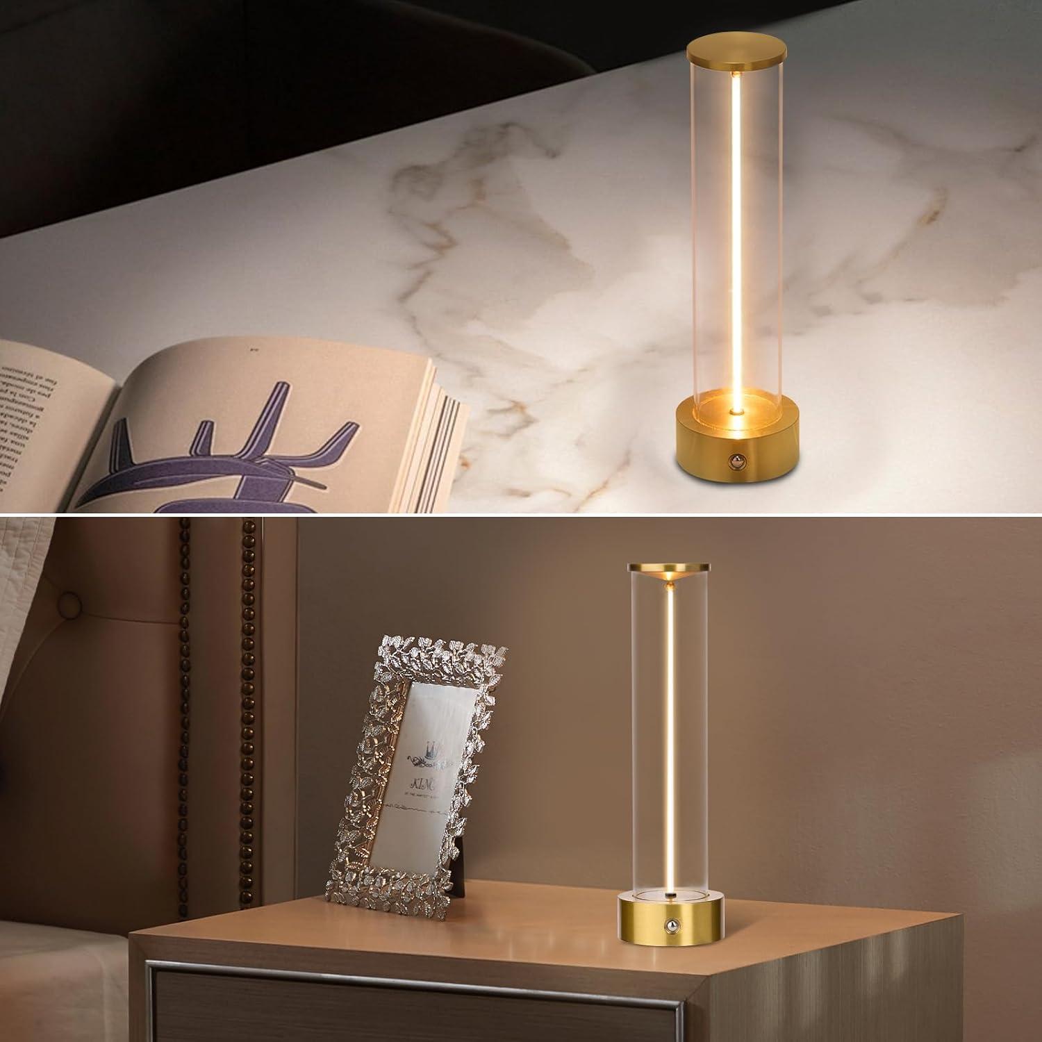 Lámpara de Mesa LED Inalámbrica MKIIACH Oro 2000mAh Táctil