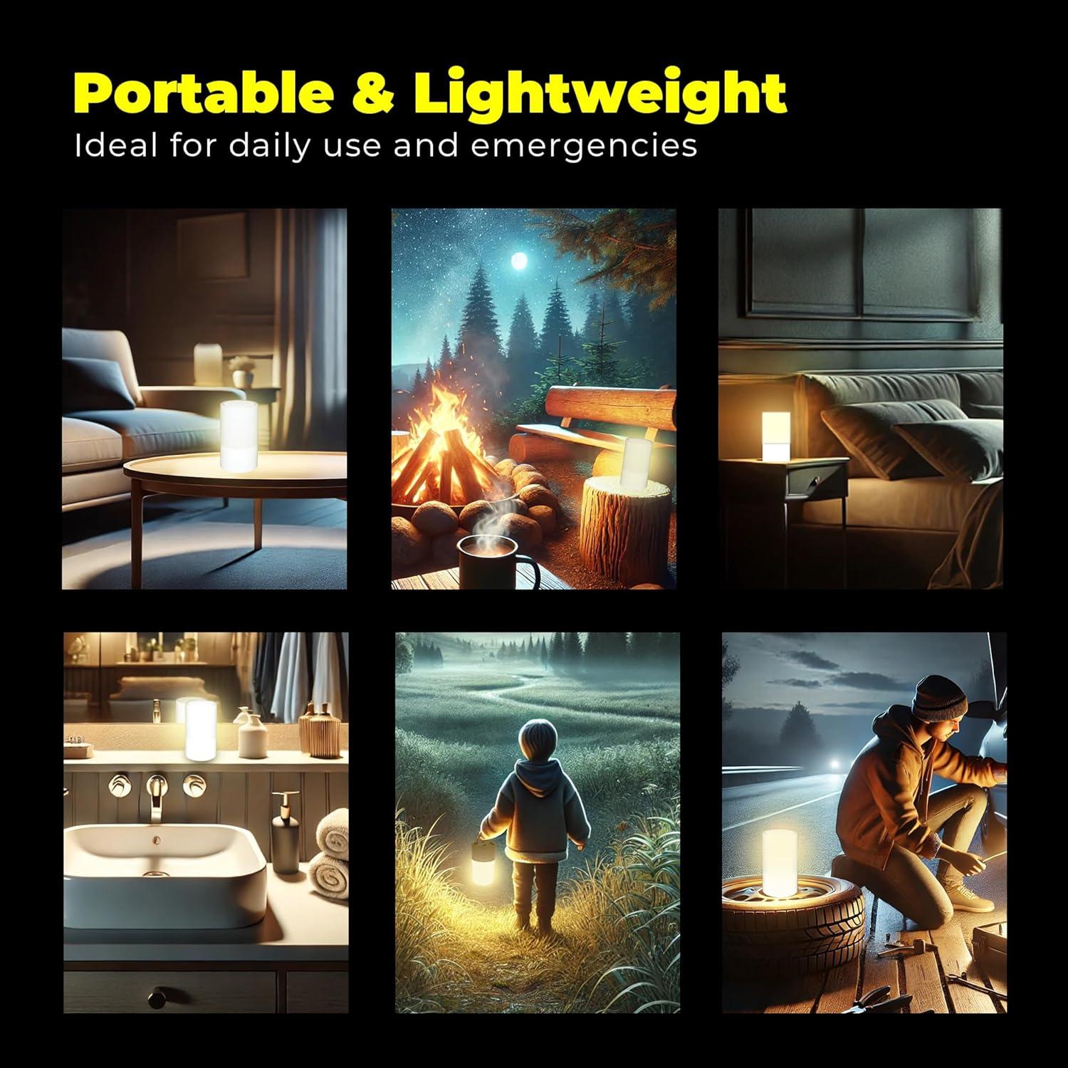 Lámpara de Mesa de Emergencia LFI 200 Horas Luz LED Recargable