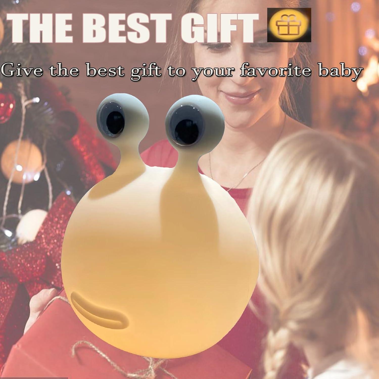 Luz Nocturna Caracol LED Táctil Recargable USB Silicona