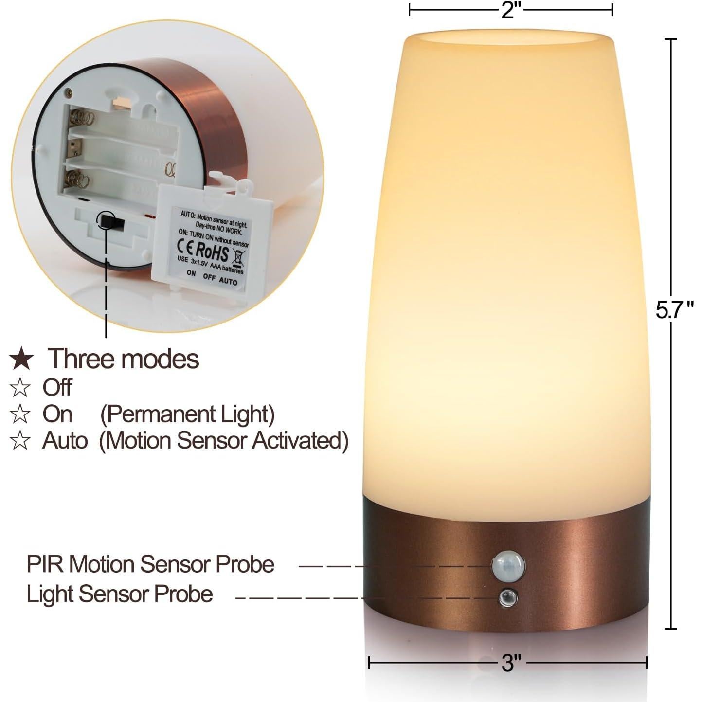 Luz Nocturna Betus con Sensor de Movimiento y Batería