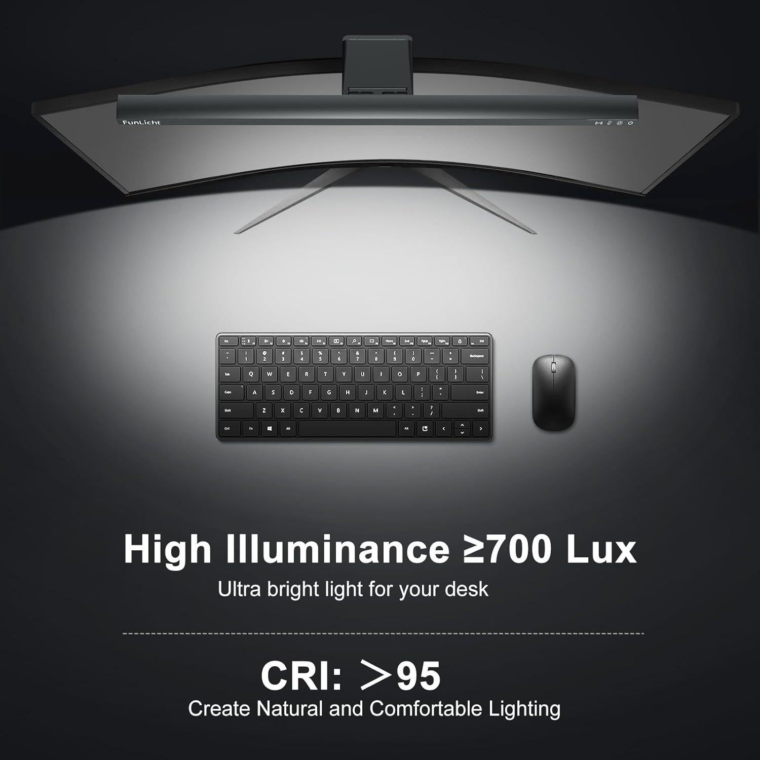 Barra de Luz para Monitor Funlicht Glow 43.94cm Sensor Automático