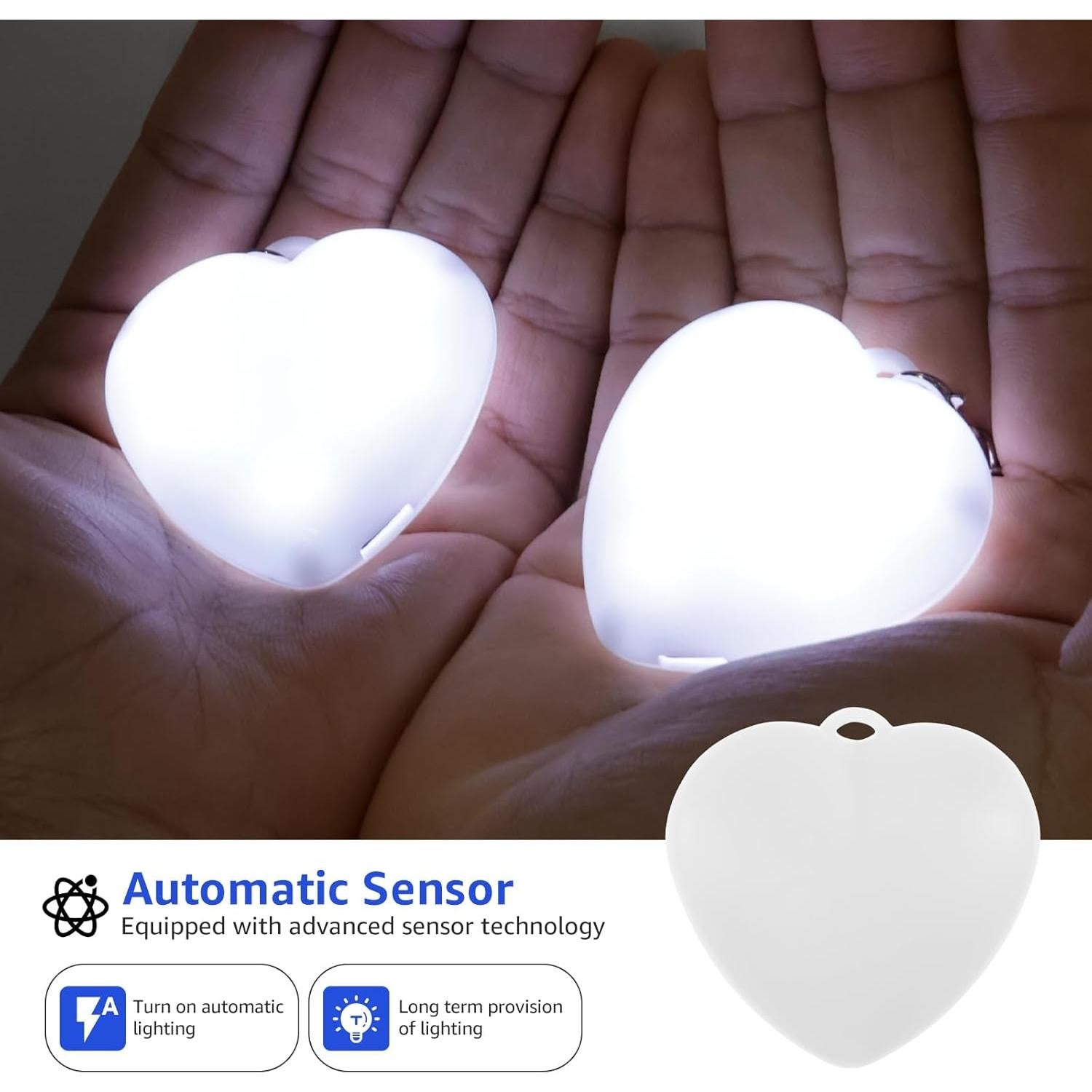 Luz Brillante para Bolso Corazón MENDILFK - 6x5cm LED Táctil