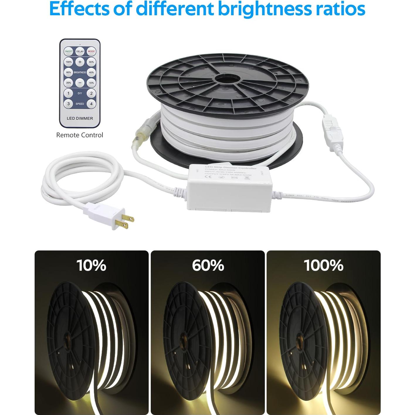 Controlador LED COB Aclorol AC 110V-130V con Control Remoto