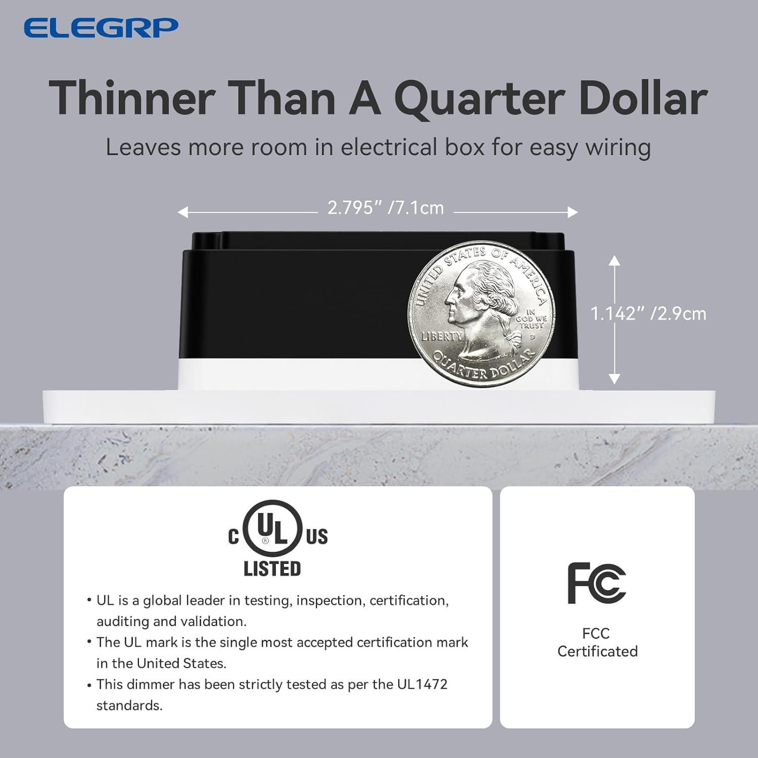 Interruptor Regulador Táctil ELEGRP 150W LED Blanco