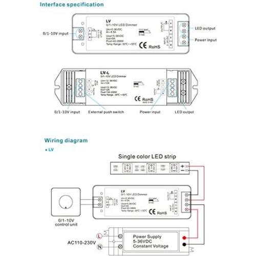 Controlador PWM 1 Canal 8A 0-10V FlyBoy2016 LED Regulable